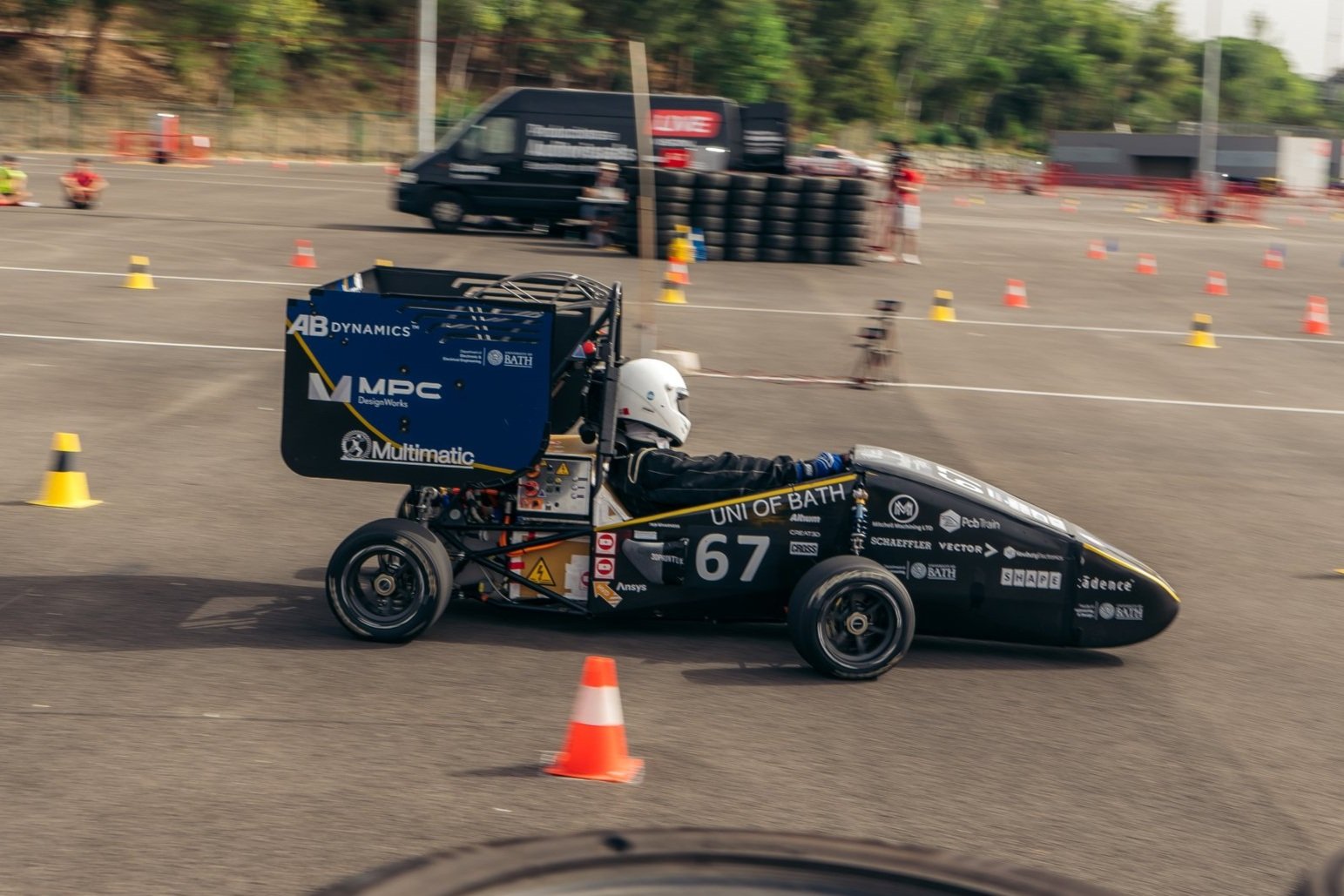 Car on track